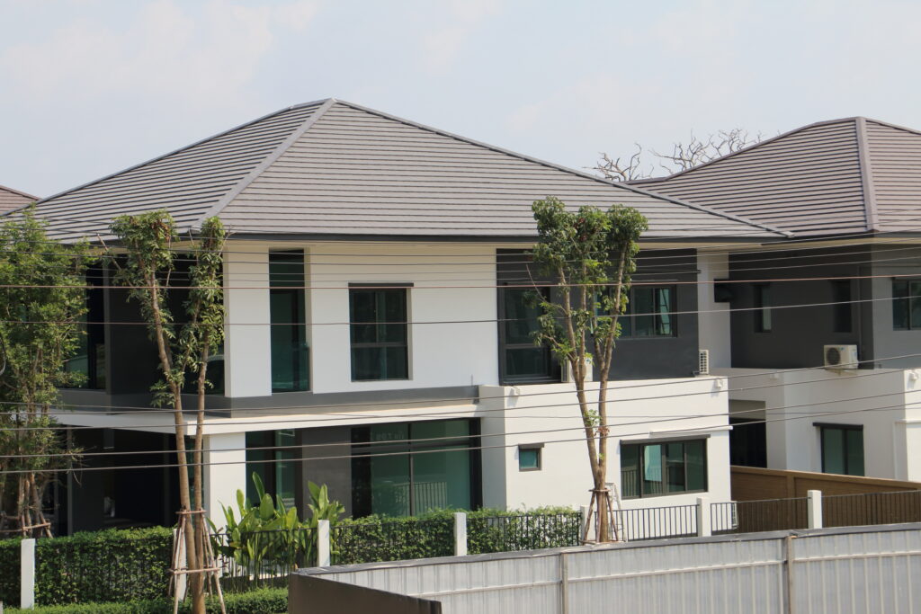กระเบื้องหลังคาแบบเรียบ อดามัสสีเทาสินทรัพย์