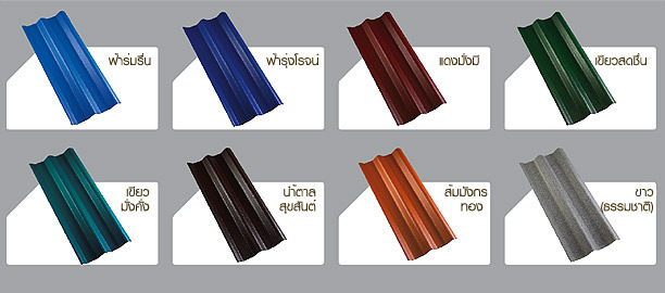 กระเบื้องหลังคา กระเบื้องลอนคู่